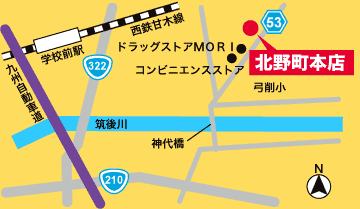 福栄のから揚げ 北野町本店の地図